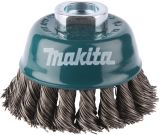 Щетка проволочная чашечная Makita (d75 мм, толщ. проволоки 0.5 мм, пучки, металл, M14х2), D-24131