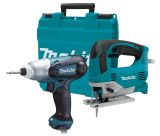 Набор электроинструмента Makita: лобзик JV0600K + ударный шуруповерт TD0101F (ACSET-41)