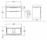 Тумба под раковину 55 см Geberit Smyle, бежевый, 805063000