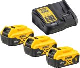 Аккумуляторный набор DEWALT DCK305P3T: шуруповерт DCF887 + перфоратор DCH273 + УШМ DCG405, с 3 АКБ 5 Ач и ЗУ, в 2 кейсах TSTAK