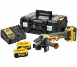 Аккумуляторная угловая шлифмашина DEWALT DCG405P3, 18 В, 125 мм, 9000 об/мин, с 3 АКБ 5 Ач и ЗУ, в кейсе TSTAK (DCG405P3-QW)