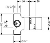 Встраиваемая часть переключающего вентиля hansgrohe Quattro 15930180