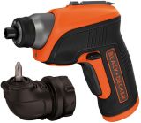Аккумуляторная отвертка c угловой насадкой (винтоверт) BLACK+DECKER CS3652LC, 3.6 В Li-Ion