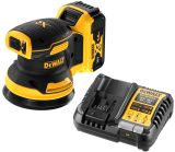 Аккумуляторная эксцентриковая шлифмашина DEWALT DCW210P1, 18 В, 125 мм, 12000 кол/мин, с АКБ 5 Ач и ЗУ
