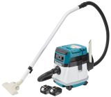Аккумуляторный строительный пылесос Makita DVC150L, 2x18 В, с опцией работы от сети, 15 л, с 2 АКБ 5 Ач, без ЗУ (DUST-KITM13)