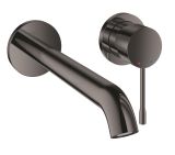 Внешняя часть смесителя для раковины GROHE Essence на 2 отверстия, L-Size, темный графит глянец (19967A01)