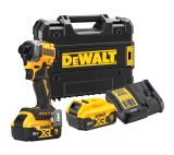 Аккумуляторный шуруповерт DEWALT DCF850P2T, 18 В, 206.2 Нм, 3800 уд/мин, с 2 АКБ 5 Ач и ЗУ, в кейсе TSTAK (DCF850P2T-QW)