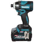 Аккумуляторный ударный шуруповерт Makita TD004GD201, 40 В, 230 Нм, 3900 уд/мин, с 2 АКБ 2.5 Ач и ЗУ, в кейсе MakPac
