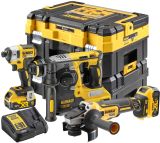 Аккумуляторный набор DEWALT DCK305P3T: шуруповерт DCF887 + перфоратор DCH273 + УШМ DCG405, с 3 АКБ 5 Ач и ЗУ, в 2 кейсах TSTAK