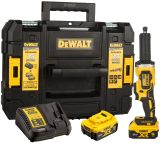 Аккумуляторная прямошлифовальная машина DEWALT DCG426P2, 18 В, 38 мм, 25000 об/мин, с 2 АКБ 5 Ач и ЗУ, в кейсе TSTAK (DCG426P2-QW)