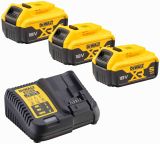 Аккумуляторный набор DEWALT DCK551P3T, 18 В: дрель + шуруповерт + пила + лобзик + фонарь, с 3 АКБ 5 Ач и ЗУ, в 2 кейсах TSTAK