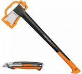 Набор FISKARS топор-колун Х25 + нож строительный CarbonMax, 1057915