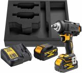 Аккумуляторный гайковерт DEWALT DCF891P2G, 18 В, 1084 Нм, 3250 уд/мин, с 2 АКБ 5 Ач и ЗУ, в чехле (DCF891P2G-QW)