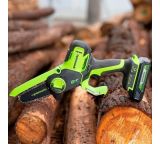 Цепная мини пила аккумуляторная Greenworks, 24V, 10 см, без АКБ и ЗУ, 2008207