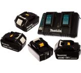 Набор Makita PSK MKP3PG184: 4 АКБ BL1860B, Li-Ion, 18 В, 6 Ач и быстрое двойное ЗУ DC18RD, 7.2-18 В, 2x9 А, в кейсе MakPac, 198094-8