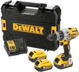 Дрель-шуруповерт DEWALT DCD996P3, 18 В, 2250 об/мин, 38250 уд/мин, с 3 АКБ 5 Ач и ЗУ, в кейсе TSTAK (DCD996P3-QW)