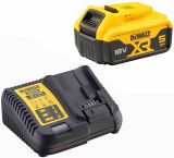 Набор DEWALT DCB115P1: АКБ DCB184, Li-Ion, 18 В, 5 Ач и зарядное устройство DCB115, 12/14.4/18 В, 4 A (DCB115P1-QW)