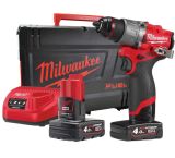 Аккумуляторная дрель-шуруповерт Milwaukee M12 FPD2-402X, 1550 об/мин, 22500 уд/мин, с 2 АКБ 4 Ач и ЗУ, в кейсе, 4933479869