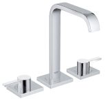 Смеситель для раковины GROHE Allure двухвентильный на 3 отверстия, с донным клапаном, хром (20188000)