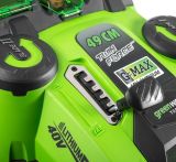 Аккумуляторная газонокосилка Greenworks TwinForce, 40 В, 49 см, 60 л, без АКБ и ЗУ, 2500207