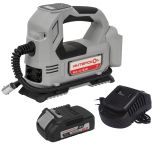 Аккумуляторный компрессор ИНТЕРСКОЛ АКА-10/18ЭМ, 18 В, 10.3 бар, с АКБ 2 Ач и ЗУ