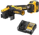 Аккумуляторная угловая шлифмашина DEWALT DCG409VSP1, 18/54 В, 125 мм, 9000 об/мин, с АКБ 5 Ач и ЗУ (DCG409VSP1N-XJ)