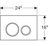 Клавиша смыва Geberit Sigma21, черная, 115.884.SJ.1