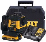 Аккумуляторный лазерный нивелир DEWALT DCLE34031D1, 18 В, зеленый луч, 40 м, с АКБ 2 Ач и ЗУ, в кейсе (DCLE34031D1-QW)