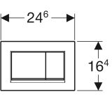 Клавиша смыва Geberit Sigma30, матовый черный, 115.883.14.1