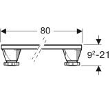 Комплект ножек и траверс Geberit для душевых поддонов 9,2-21 см, черный, серый, 554.961.00.2