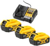 Аккумуляторный набор DEWALT DCK429P3T, 18 В: дрель + шуруповерт + перфоратор + УШМ, с 3 АКБ 5 Ач и ЗУ, в 2 кейсах TSTAK