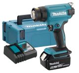 Аккумуляторный тепловой пистолет (фен) Makita LXT 18В, 1 режим, 550°, с АКБ 5 Ач и ЗУ, в кейсе MakPac, DHG180RT1J