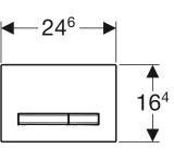 Клавиша смыва Geberit Sigma50, черный ral 9005, 115.671.DW.2
