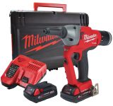 Аккумуляторный заклепочный пистолет Milwaukee M18 ONEFPRT-202X, 18 В, c 2 АКБ 2 Ач и ЗУ, в кейсе, 4933478602