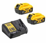 Набор DEWALT DCB115P2: 2 АКБ DCB184, Li-Ion, 18 В, 5 Ач и зарядное устройство DCB115, 12/14.4/18 В, 4 A (DCB115P2-QW)