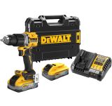 Ударная дрель-шуруповерт DEWALT DCD805H2T, 18 В, 2000 об/мин, 34000 уд/мин, с 2 АКБ 5 Ач и ЗУ, в кейсе TSTAK (DCD805H2T-QW)
