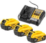 Аккумуляторный набор DEWALT DCK502P3, 18 В: дрель-шуруповерт + шуруповерт + пила + лобзик + реноватор, с 3 АКБ 5 Ач и ЗУ в сумке