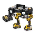 Аккумуляторный набор DEWALT DCK266P2T, 18 В: ударная дрель-шуруповерт DCD796 + шуруповерт DCF887, 2 АКБ 5 Ач и ЗУ, в кейсе TSTAK