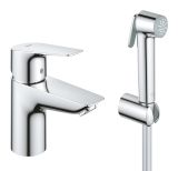Смеситель для раковины GROHE Start Edge QuickFix с гигиеническим душем, S-Size, хром (23773001)