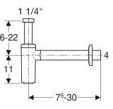 Сифон бутылочный Geberit для раковины 40 мм, 151.035.11.1