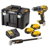 Аккумуляторная дрель-шуруповерт DEWALT DCD791P3A, 18 В, 2000 об/мин, с 3 АКБ 5 Ач и ЗУ, в кейсе TSTAK (DCD791P3A-QW)