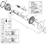 Внешняя часть смесителя для ванны GROHE Eurodisc Cosmopolitan с переключателем на 2 положения, хром (24056002)