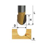 Фреза пазовая галтельная Makita 8R 16х12х12х38х2Т, D-10833