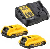 Аккумуляторный набор DEWALT DCK266D2, 18 В: ударная дрель-шуруповерт DCD796 + шуруповерт DCF887, с 2 АКБ 2 Ач и ЗУ, в кейсе