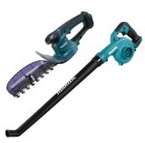 Аккумуляторный набор садовой техники Makita, 12 В: кусторез UH201 + вздуходув UB101, без АКБ и ЗУ