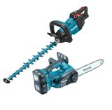 Аккумуляторный набор садовой техники Makita, 18 В: кусторез DUH602 + цепная пила DUC302, с 2 АКБ 3 Ач и ЗУ