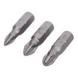Бита ИНТЕРСКОЛ PZ1/PZ2/PZ3, 25 мм хвостовик 1/4", 3 шт. (0400.003)