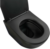 Унитаз Aquatek ВЕГА подвесной с сиденьем с микролифтом, матовый черный AQ1905-MB