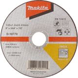 Абразивный отрезной диск Makita для стали/нержавеющей стали, плоский WA60T, 125х1, 2х22, 23 мм, D-18770