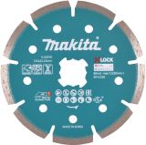Алмазный сегментированный диск Makita с системой X-LOCK, бетон/гранит, 125х22, 3x1, 6x7 мм, E-02076